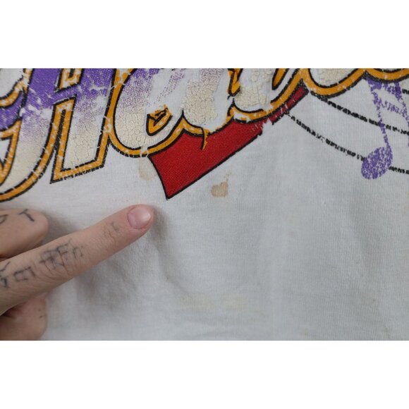 Vintage 90s Mens Large Distressed Achy Breaky Heart Billy Ray Cyrus T-Shirt USA - Picture 4 of 12